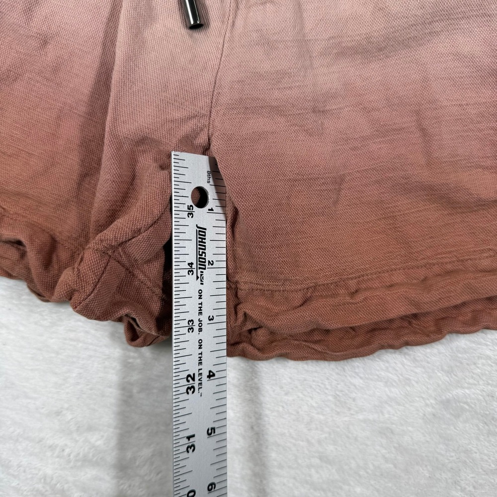 C&C California Womens Ombre Linen Blend‎ Drawstring Shorts Pink Brown Small - Picture 5 of 9